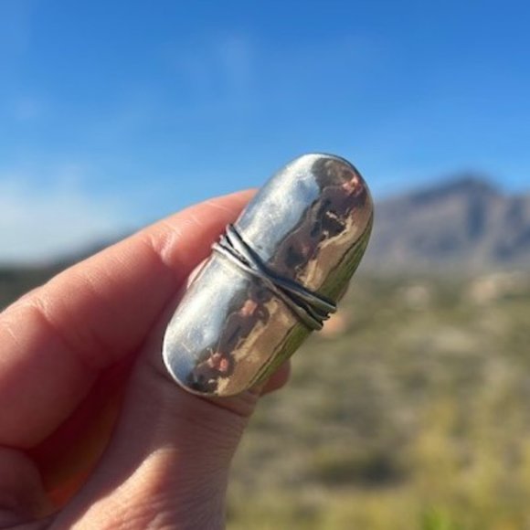 DIDAE Israel 925 Sterling Silver Hammered VTG-RING - Picture 2 of 10